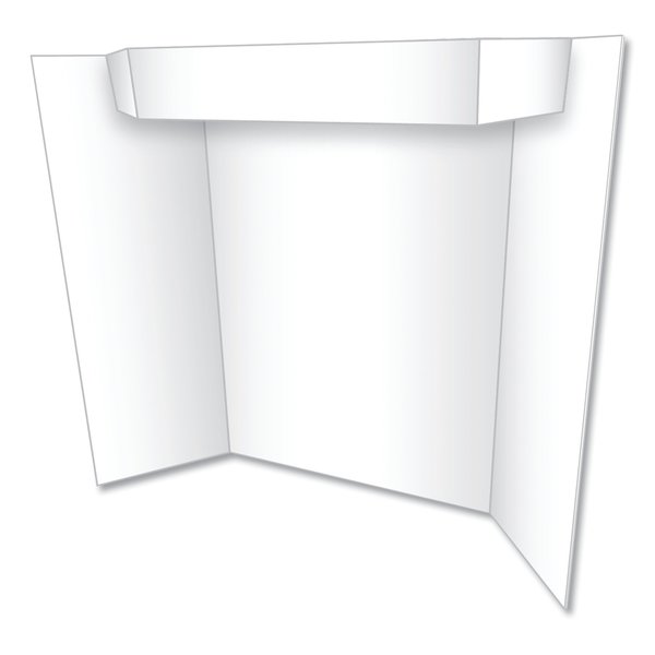 Eco Brites Too Cool Tri-Fold Poster Board, 24 x 36, White/White 27367B